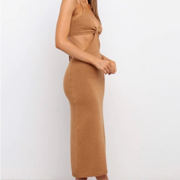 NEW Petal & Pup Knit Hailey Dress w/Open back in Tan Size XS/S - Picture 7 of 7